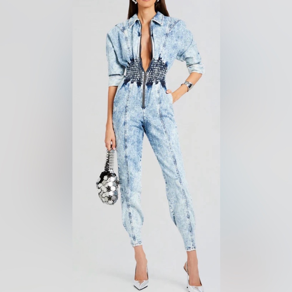 Retrofete Eti Blue Denim Jumpsuit